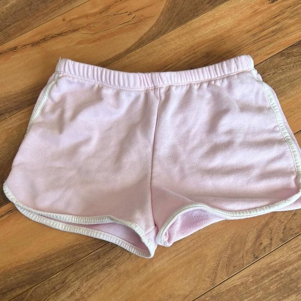 Baby pink striped shorts
